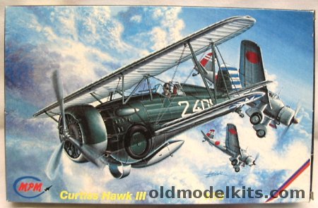 MPM 1/72 Curtiss Hawk III Model 68 - Chinese or Thai Air Forces, 72043 plastic model kit